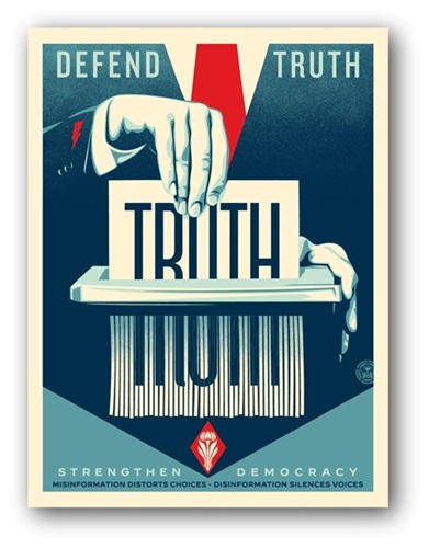Defend Truth (Large Format) by Shepard Fairey