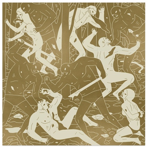 Judgement (Gold & White) by Cleon Peterson