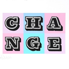 Change (Pink) by Ben Eine