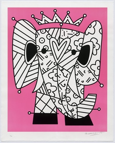 The Pink Elephant  by Romero Britto