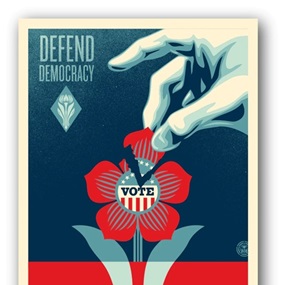 Defend Democracy by Shepard Fairey