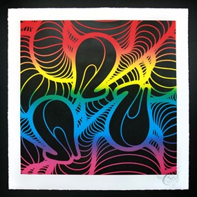 LA Rainbow Heel Print (Black Magic) by Insa