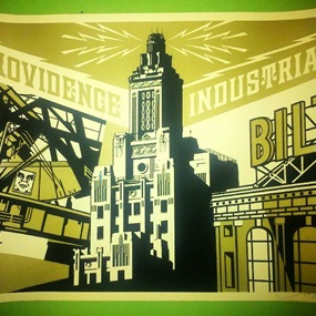 Providence Industrial (Gold) by Shepard Fairey