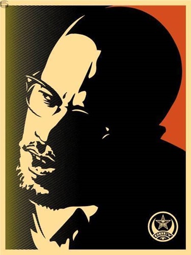 Malcolm X (Green) by Shepard Fairey