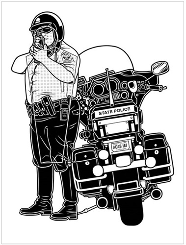 Traffic Cop (Large Format) by Mike Giant