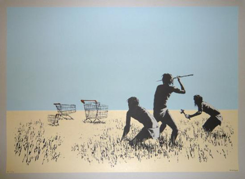 Trolleys (On End Paper) by Banksy