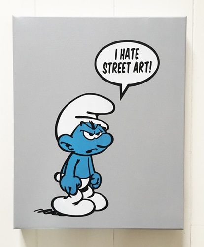 I Hate Street Art (Grey Canvas) by Fake