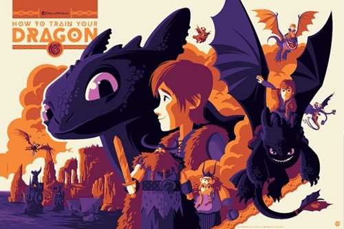 How To Train Your Dragon (Variant) by Tom Whalen
