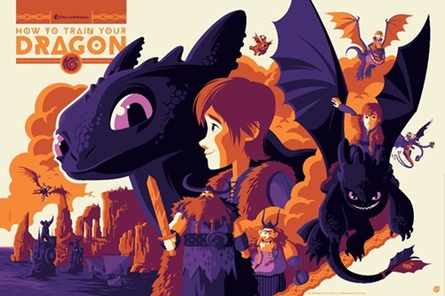 How To Train Your Dragon (Variant) by Tom Whalen