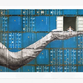 Ballerina In Containers, On the Edge, Le Havre, 2023 by JR
