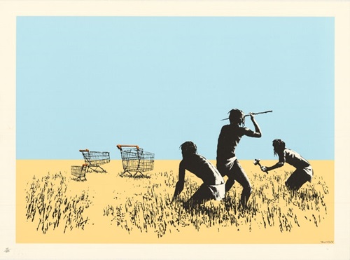 Trolleys (Colour) by Banksy