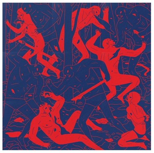 Judgement (Red & Blue) by Cleon Peterson