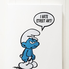 I Hate Street Art (White Canvas) by Fake