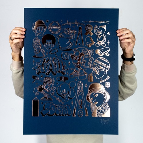 Modern Hieroglyphics - Graffiti (Copper) by Mike Giant