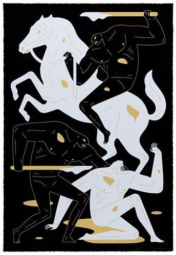 The Dark Rider (Gold) by Cleon Peterson
