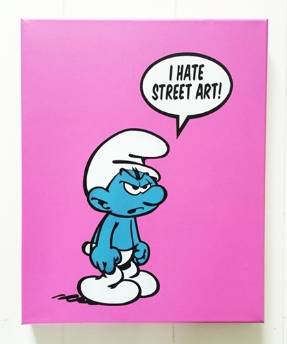 I Hate Street Art (Pink Canvas) by Fake