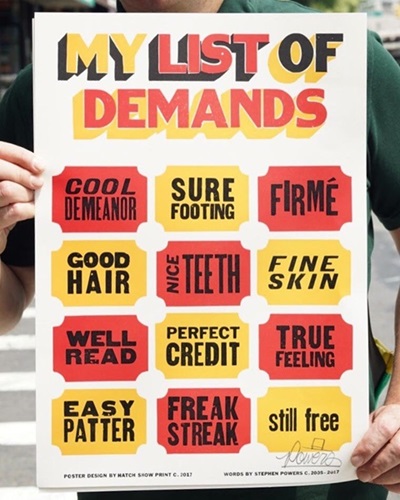 My List Of Demands  by Steve Powers