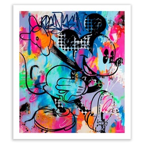 Tableau Graffiti Illustration Mickey- Pop art et street art