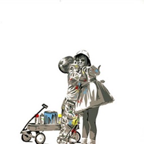 Kids Kissing by Mr Brainwash