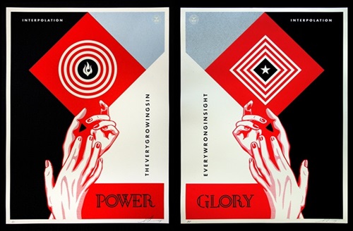Interpolation Diptych  by Shepard Fairey