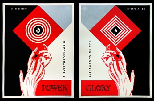 Interpolation Diptych  by Shepard Fairey