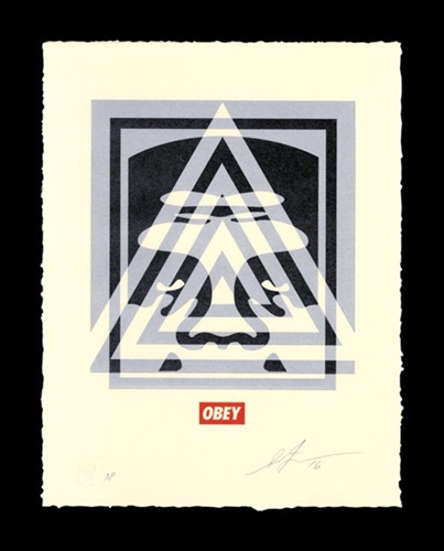 Pyramid Top Icon (Letterpress) by Shepard Fairey
