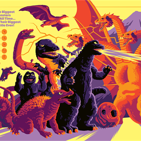 Destroy All Monsters (Variant) by Tom Whalen