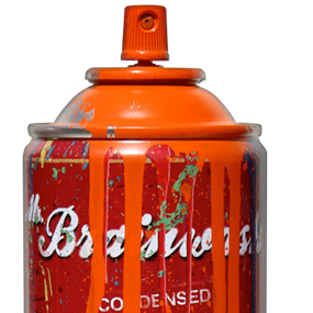Spray Can (Orange) by Mr Brainwash