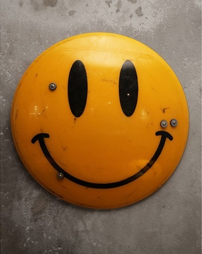 Smiley Riot Shield (Third Edition) by James Cauty