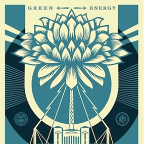 Power & Glory (Blue) by Shepard Fairey