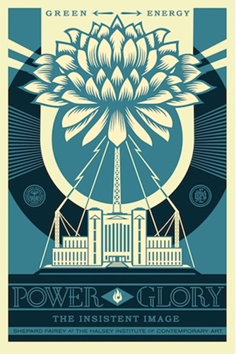 Power & Glory (Blue) by Shepard Fairey