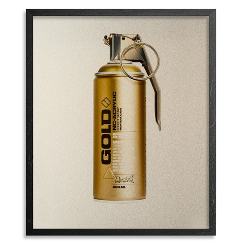 Bombing (20 x 24 Inch Gold) by Fil Fury
