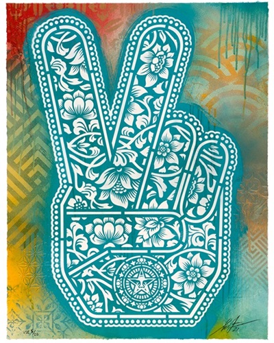 Peace Fingers VSE (Unique) by Shepard Fairey | Ernesto Yerena
