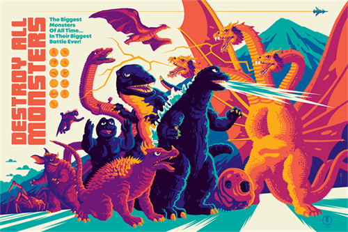 Destroy All Monsters  by Tom Whalen