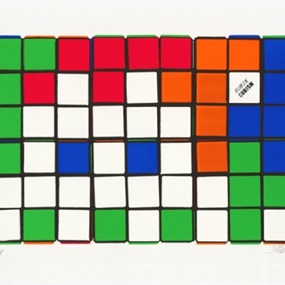 6 Cubes (Orange & Blue) by Space Invader