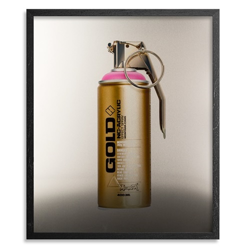 Bombing (20 x 24 Inch Pink) by Fil Fury