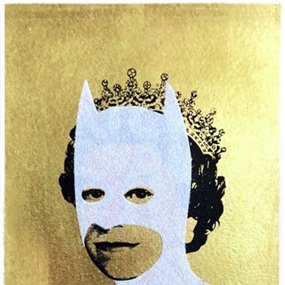 Rich Enough To Be Batman (Gold Leaf and Diamond Glitter A5) by Heath Kane