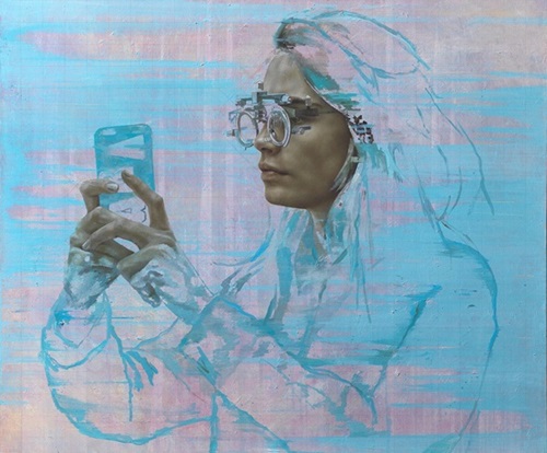 Cara IV (Selfie)  by Jonathan Yeo