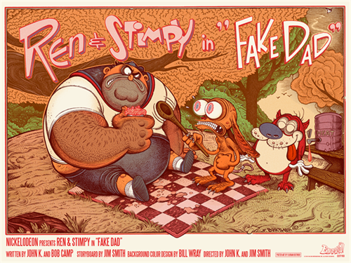 Ren & Stimpy In "Fake Dad"  by Florian Bertmer