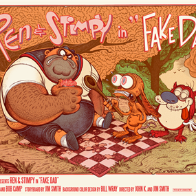 Ren & Stimpy In "Fake Dad" by Florian Bertmer