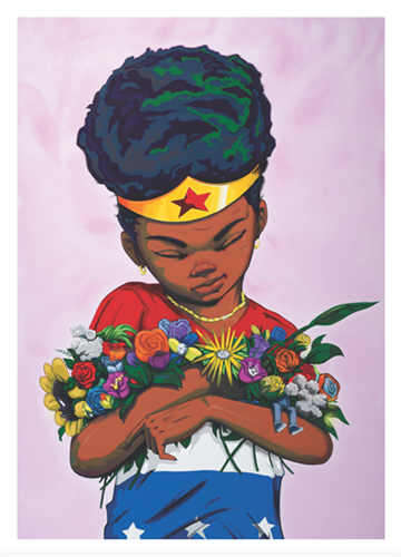 Girl With Flowers (First Edition) by Hebru Brantley