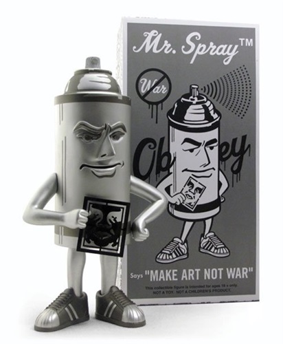 Mr. Spray (Silver) by Shepard Fairey