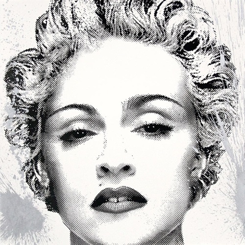 Happy B-Day Madonna (Silver) by Mr Brainwash