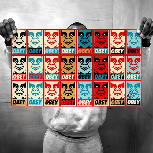 Icon Stickers (Repetition With Variation)  by Shepard Fairey