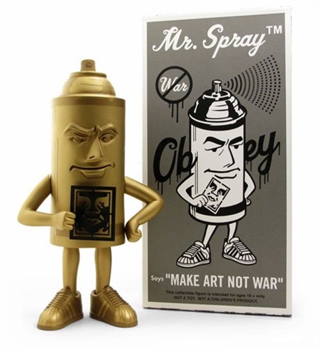 Mr. Spray (Gold) by Shepard Fairey