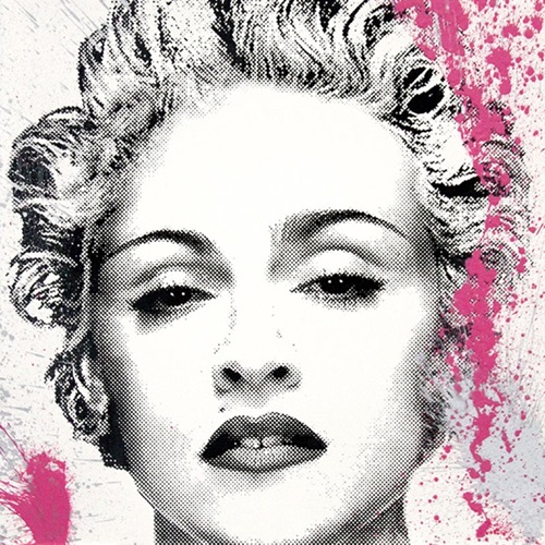 Happy B-Day Madonna (Pink / Silver) by Mr Brainwash