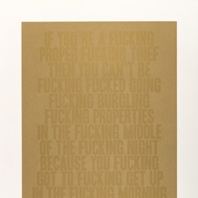 Fucking Thief (Golden Words) by Stanley Donwood