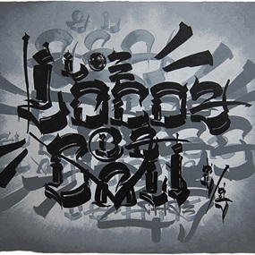 Tres Placas (Grey) by Chaz Bojorquez
