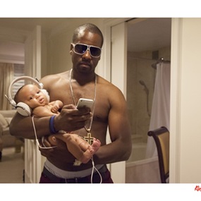 Kanye Cradles Baby North West (American Boys) by Alison Jackson