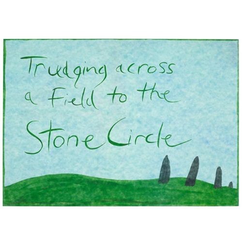 Trudging Across A Field To The Stone Circle  by Jeremy Deller